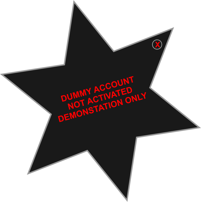 DUMMY ACCOUNT NOT ACTIVATED DEMONSTATION ONLY X